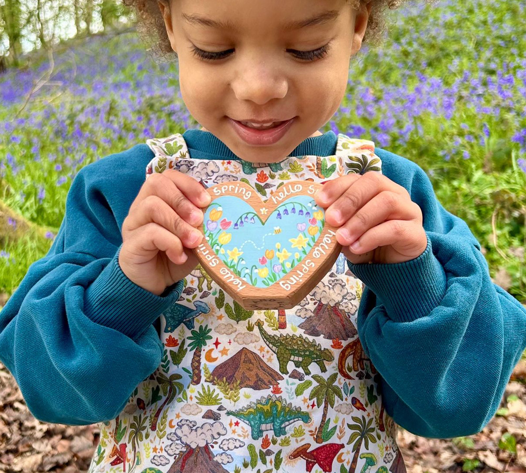 Hello Spring Heart in Beech | Age: 3+