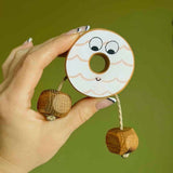 Single White Party Ring Biscuit in Beech | Age: 3+