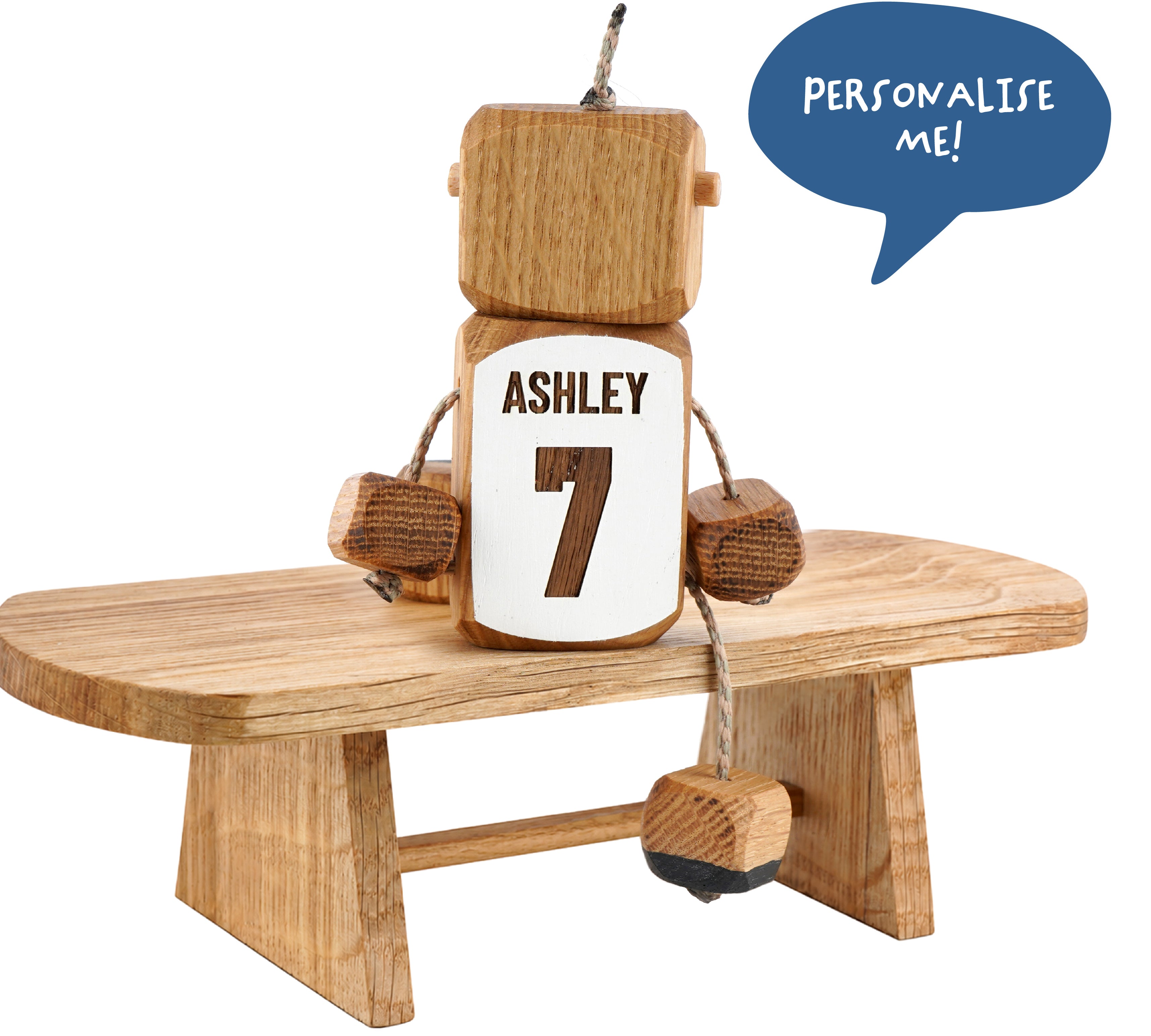 Personalised England Football Ned in Oak