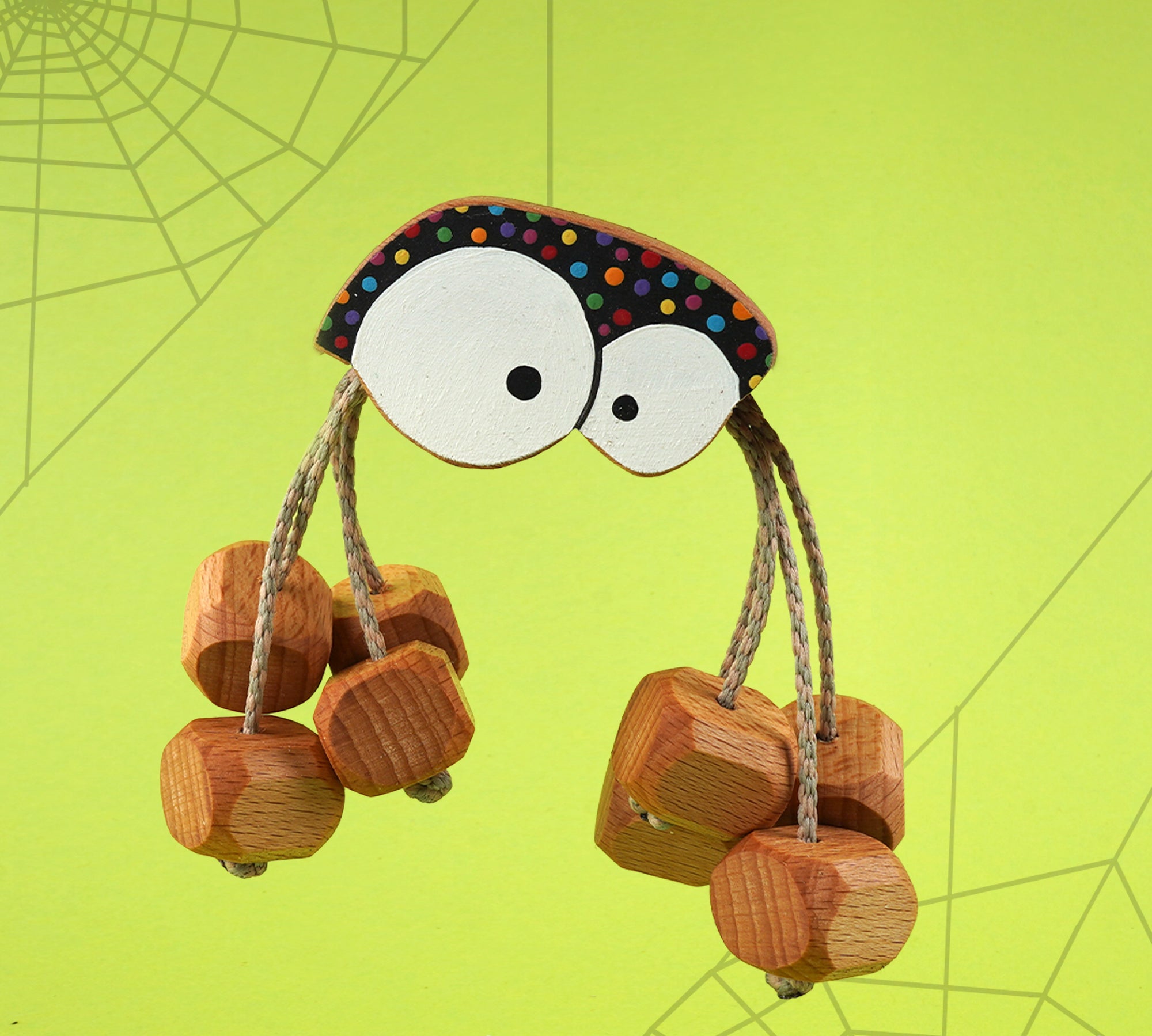 Dexter the Big Eyed Disco Spider in Oak | Age: 3+