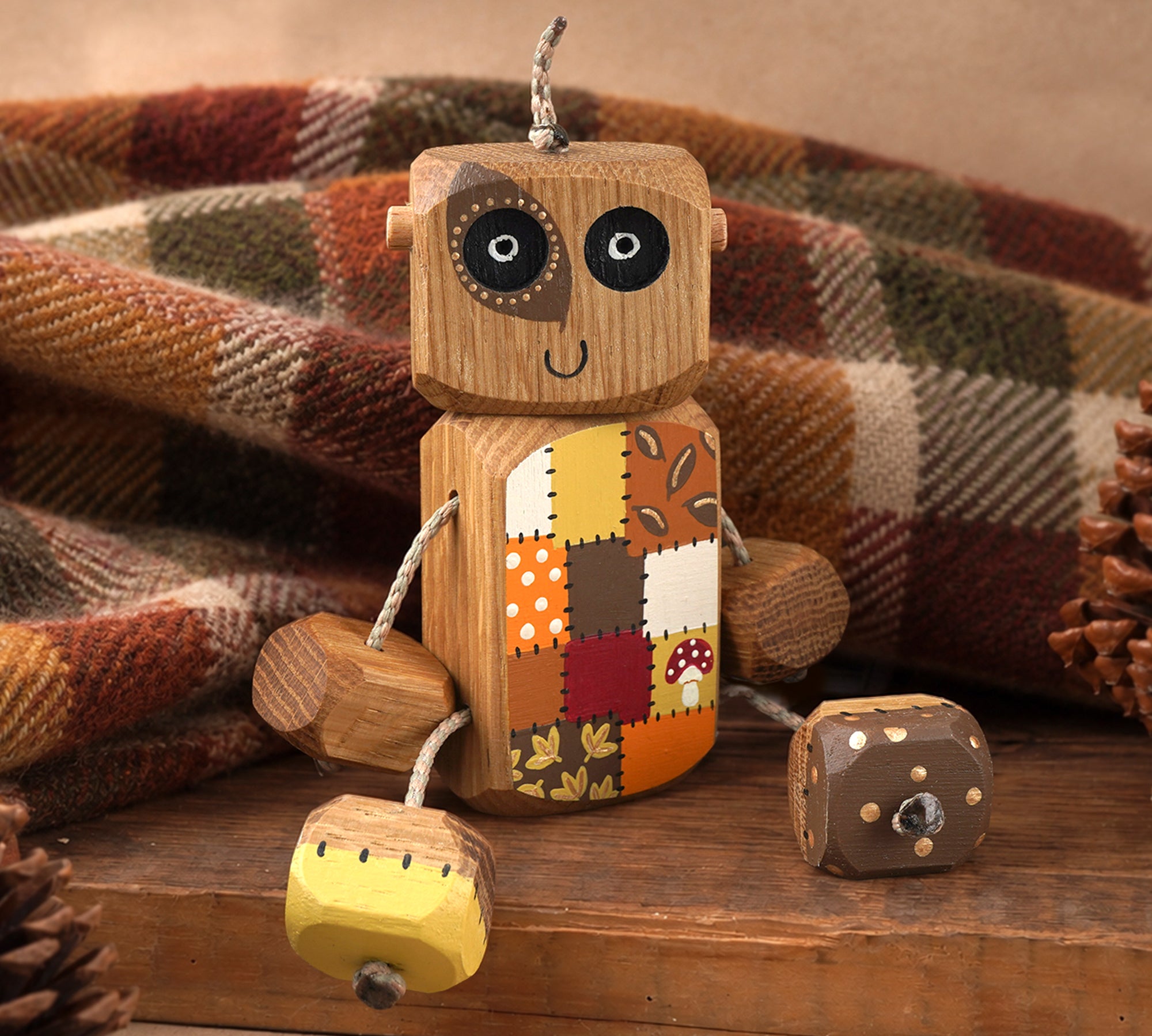 Autumnal Patchwork Ned in Oak