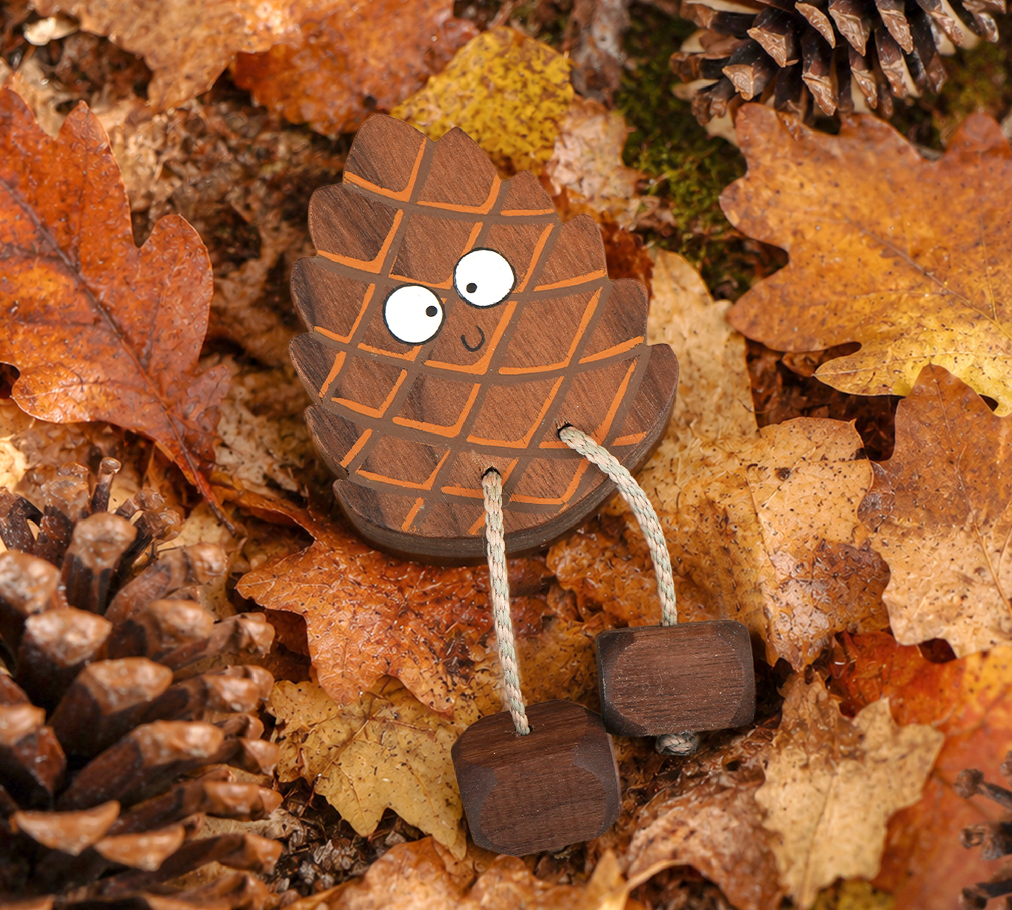 Prickly Pine Cone in Walnut | Age 3+