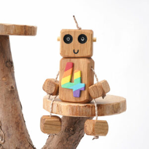 3D rainbow number ned in oak