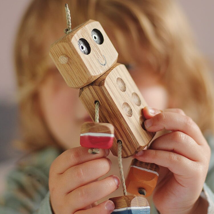 Wooden toys handmade in Cornwall - Worry Ned