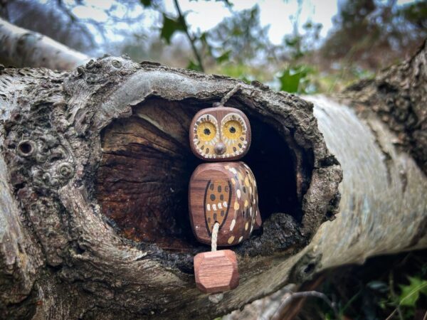 Mr Owl in walnut