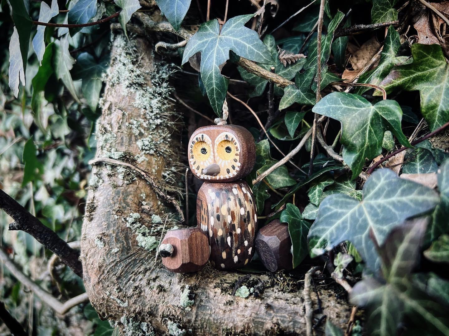Mr Owl in walnut