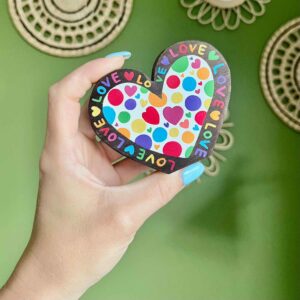 Walnut Love Heart shape