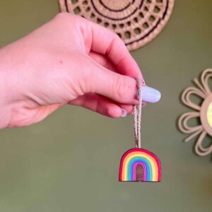 Plain Rainbow Charm in walnut