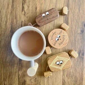 Wooden biscuit bundle - bourbon, custard cream and rich tea